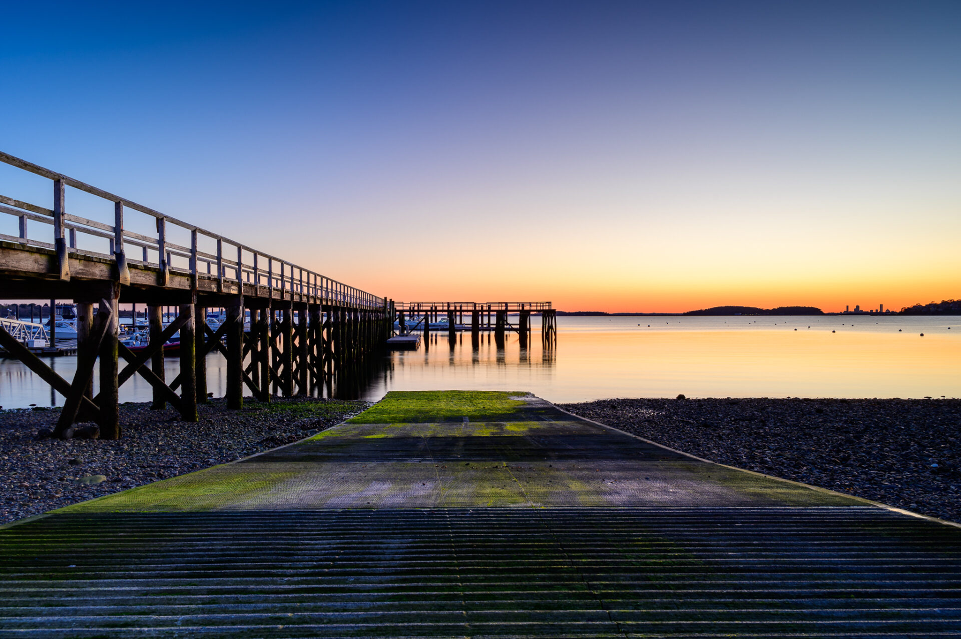 A Street Pier at Sunset