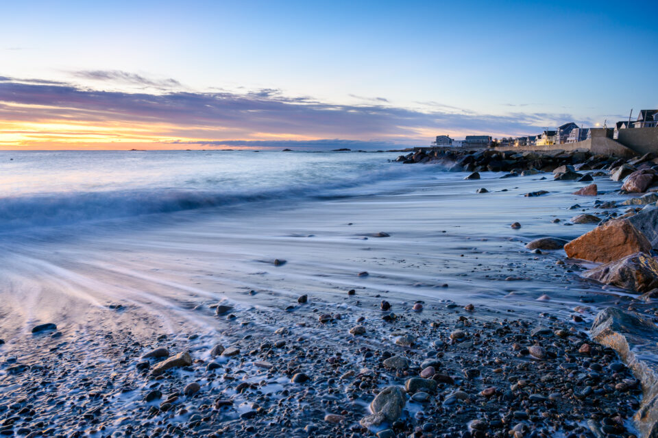 Coastal Dawn at Minot Beach, New England waterscape print by Lee Costa