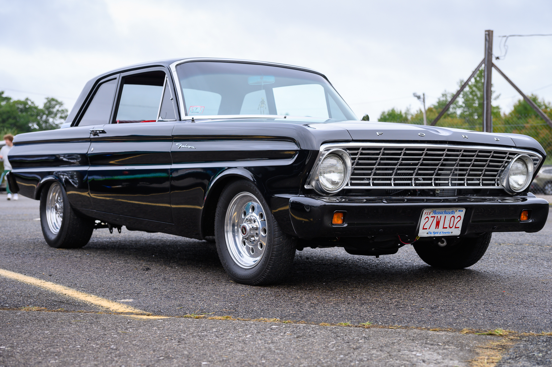 A Ford Falcon at the Boch Exotics Cars and Coffee car show.