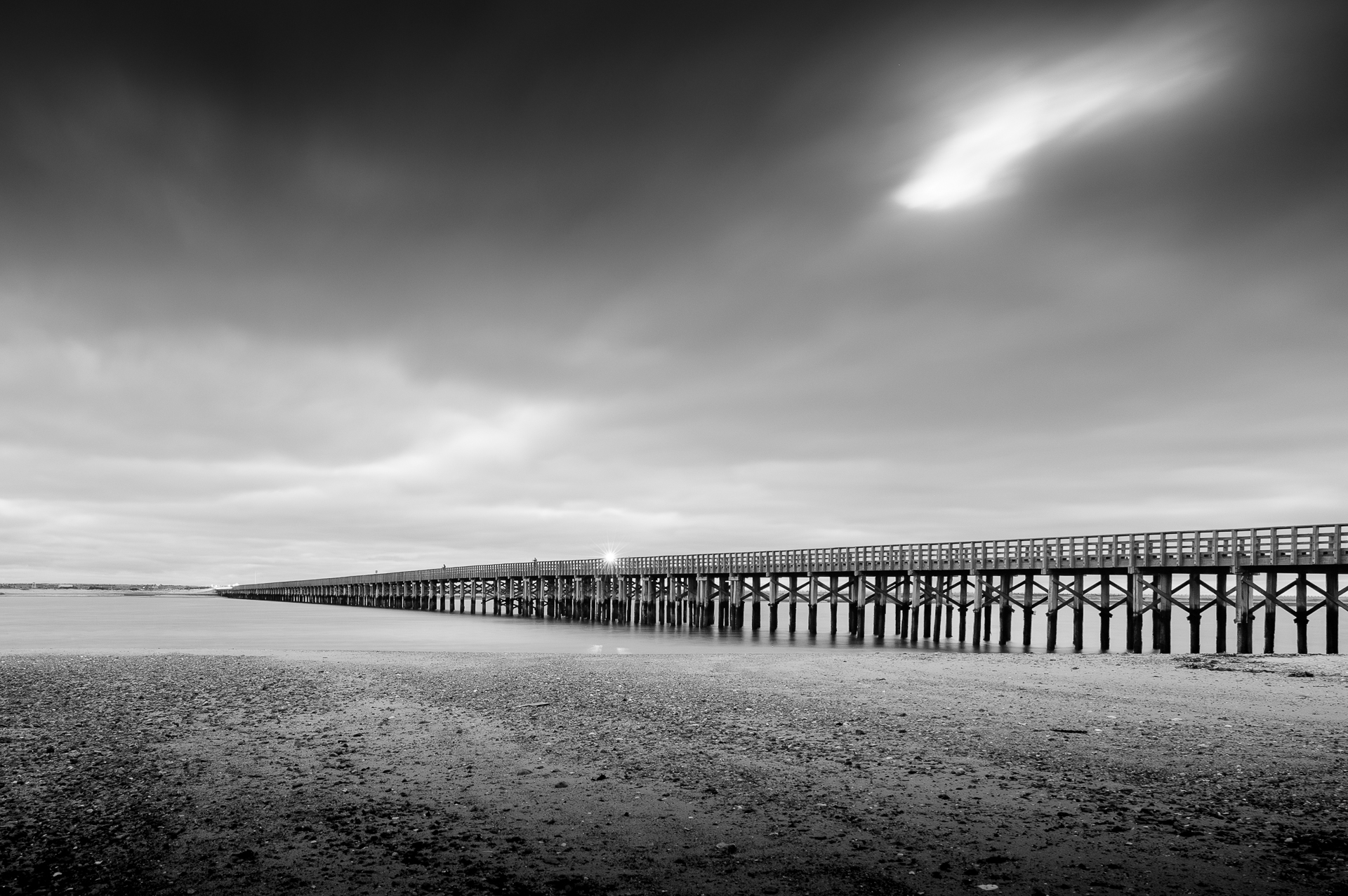 Monochrome Morning at Powder Point Bridge