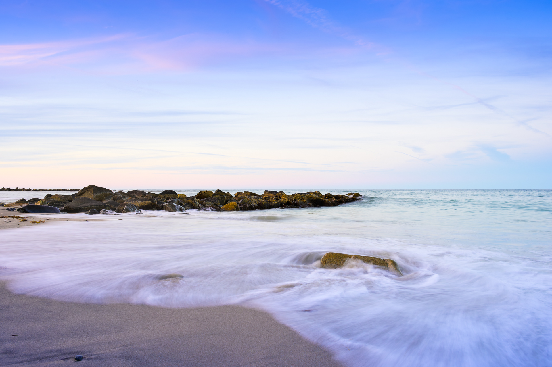 Blurred Tides at Ocean Bluff-Brant Rock in Marshfield, MA.