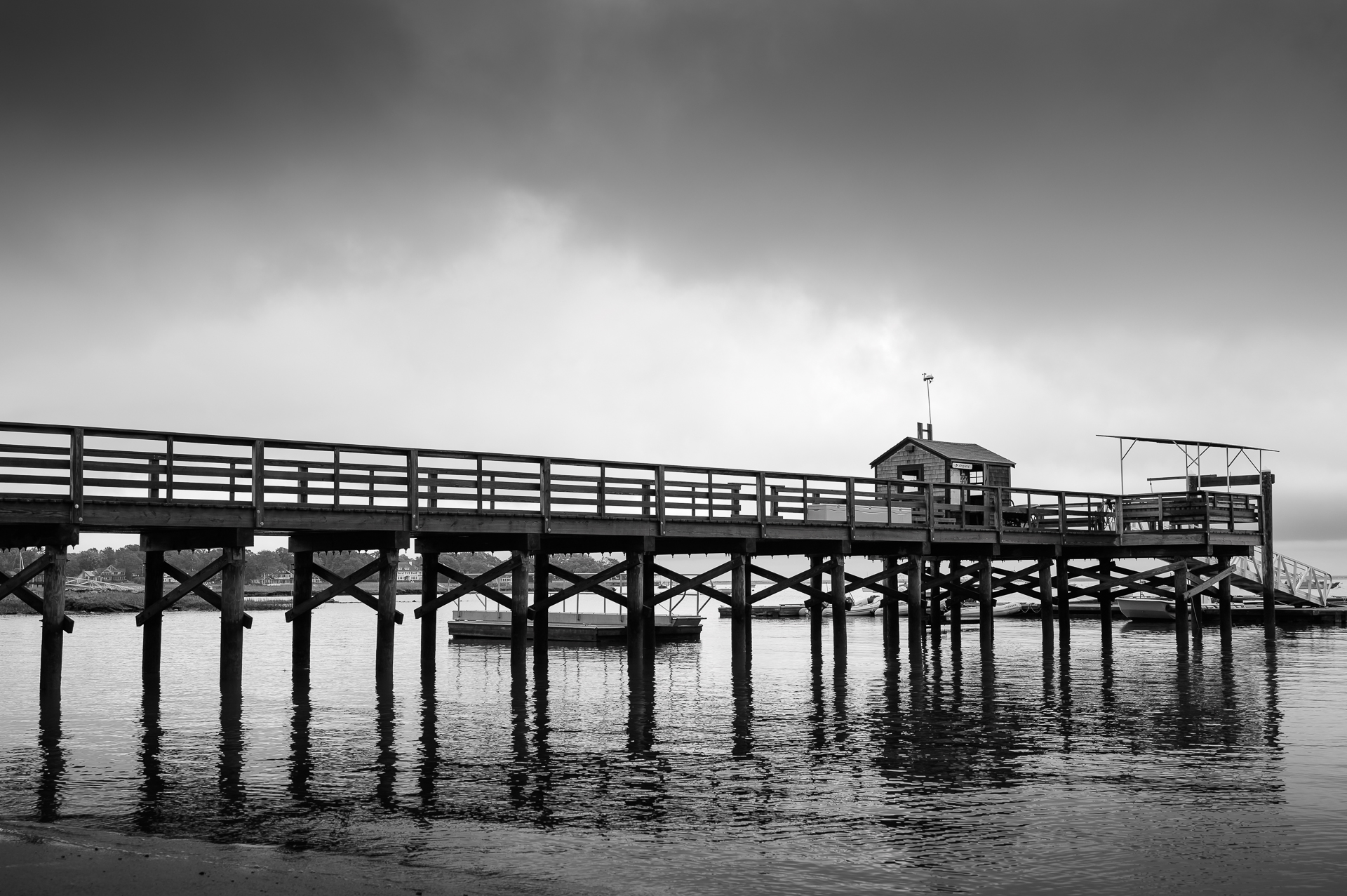 Storm clouds over the Duxbury Town Pier.