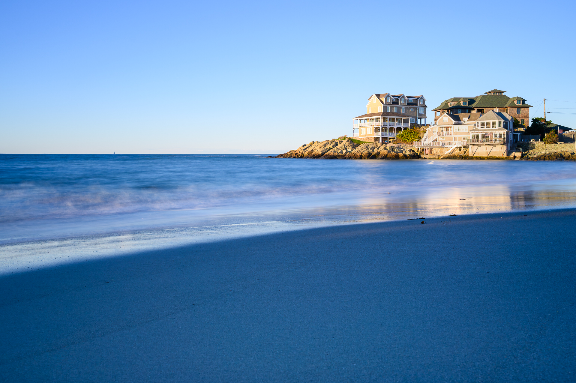 A long exposure view of Gunrock Beach.