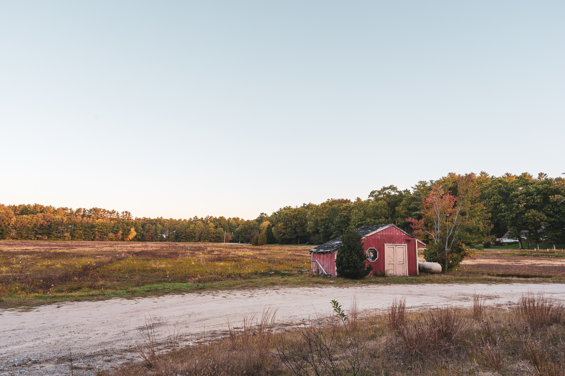 The red house at Gifford Bog in Duxbury, MA.