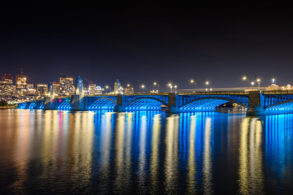 The Longfellow Bridge at Night