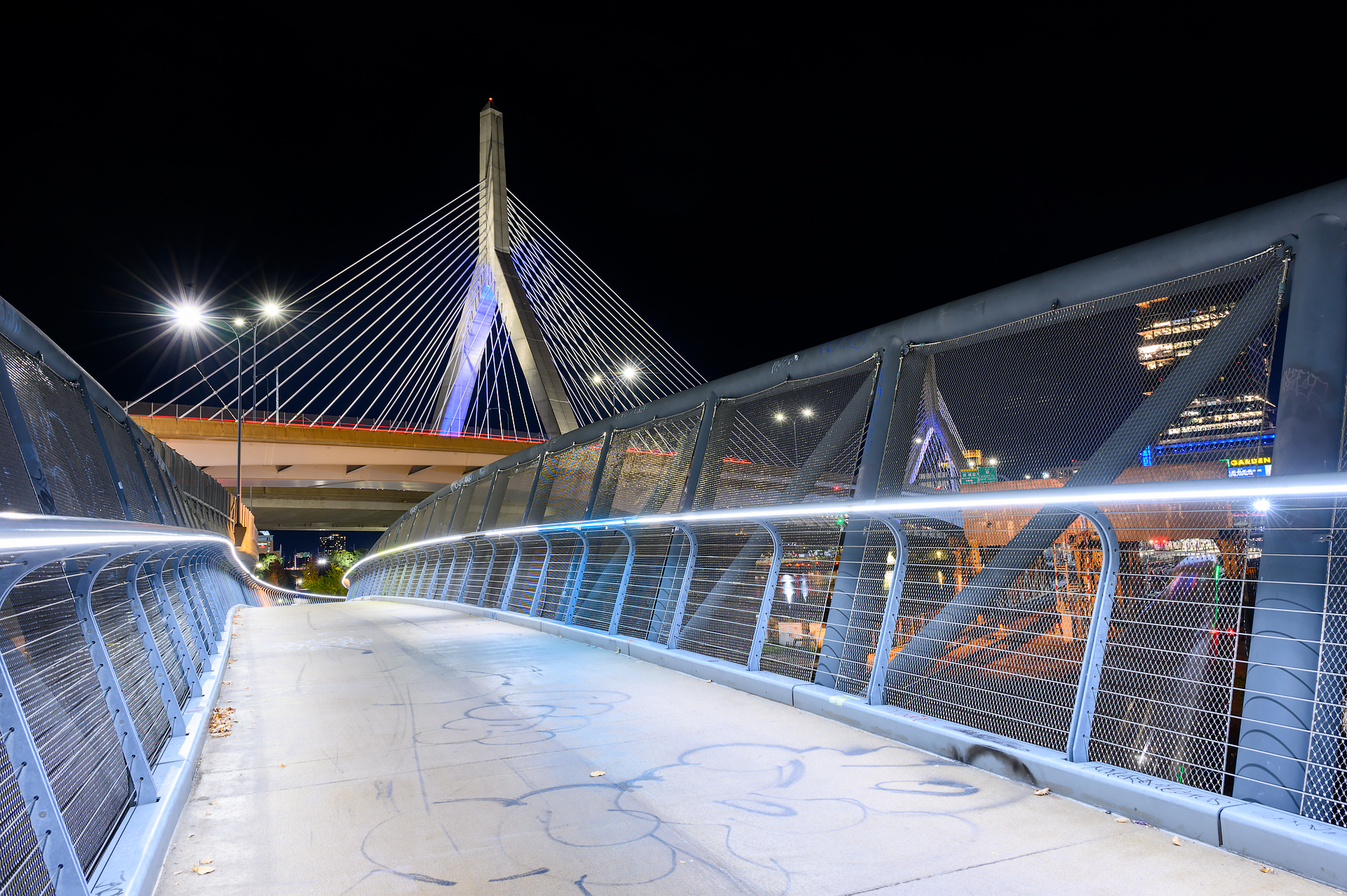 Zakim Bridge at Night