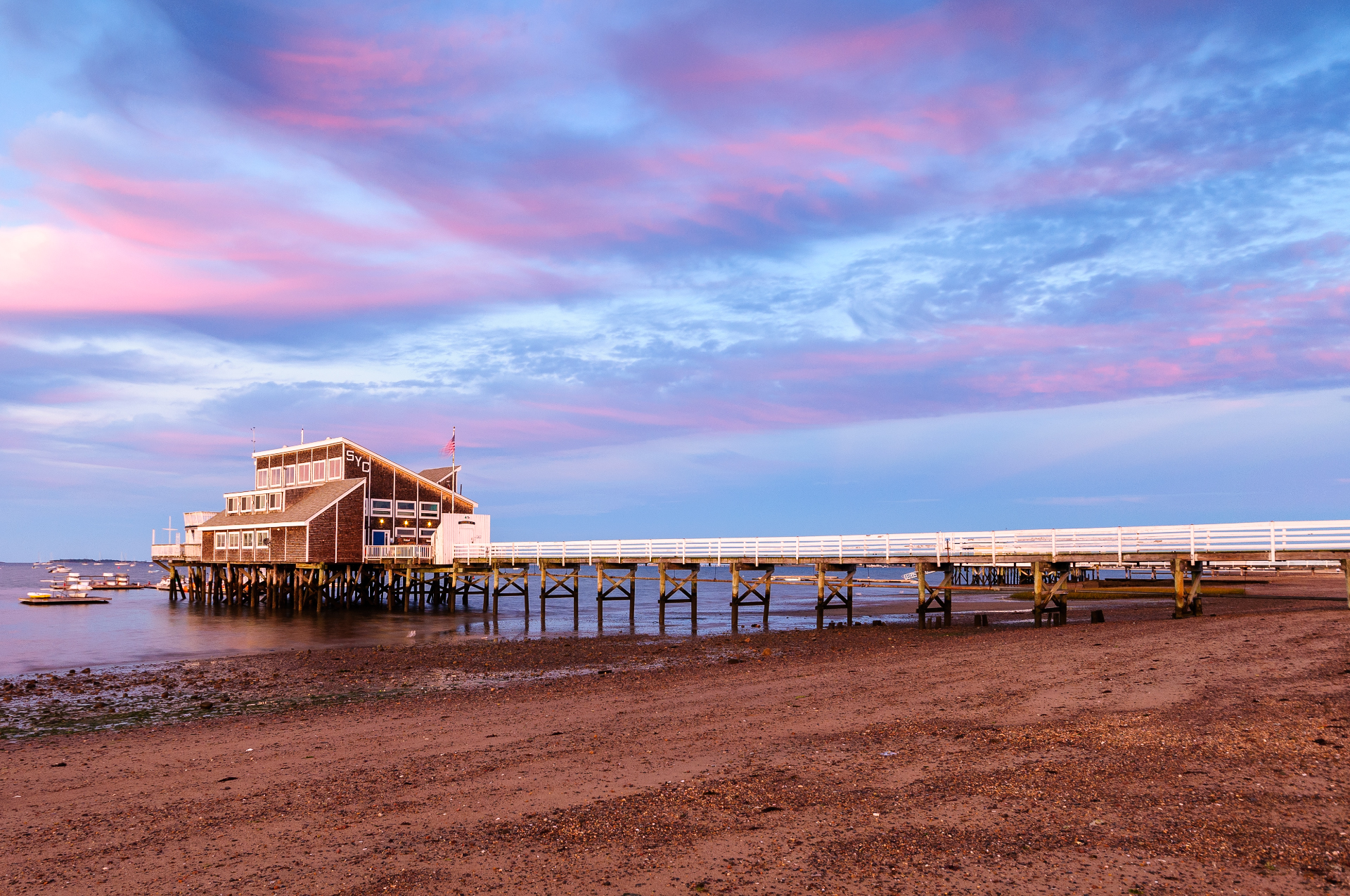 Sunset at Squantum Yacht Club