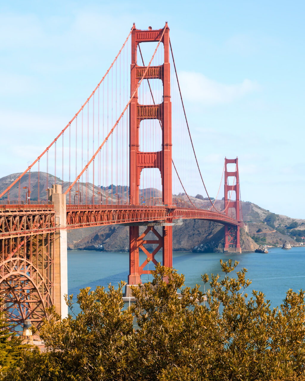 The Golden Gate Bridge as viewed from the Visitor Center.